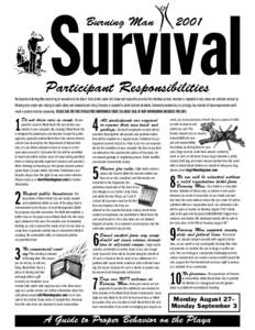 Survival Burning Man[removed]Participant Responsibilities