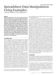 doi:Spreadsheet Data Manipulation Using Examples By Sumit Gulwani, William R. Harris, and Rishabh Singh
