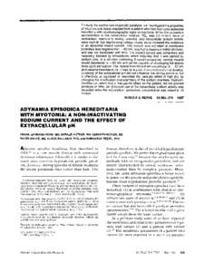 Adynamia episodica hereditaria with myotonia: A non-inactivating sodium current and the effect of extracellular pH