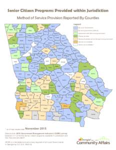 Senior Citizen Programs Provided within Jurisdiction Method of Service Provision Reported By Counties Dade  Catoosa