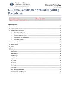 Information Technology Procedures CCC Data Coordinator Annual Reporting Procedures Revision Date: 
