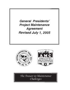 RevisedTABLE OF CONTENTS PAGE PROJECT MAINTENANCE AGREEMENT ............................................... 1 COVENANTS .........................................................................................