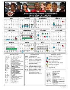 Lancaster Independent School District[removed]CALENDAR JULY S  AUGUST