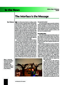 Editor: Rajiv Mehrotra Kodak In the News  The Interface Is the Message
