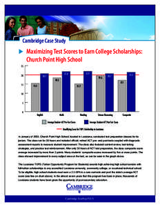 Cambridge Case Study  Maximizing Test Scores to Earn College Scholarships:  Church Point High School 25 20