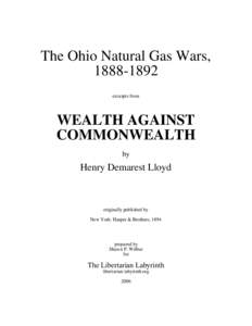The Ohio Natural Gas Wars, [removed]excerpts from