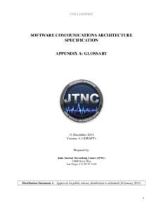 UNCLASSIFIED  SOFTWARE COMMUNICATIONS ARCHITECTURE SPECIFICATION APPENDIX A: GLOSSARY