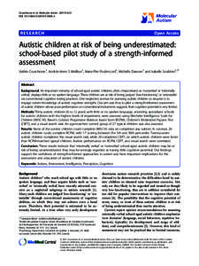 Autistic children at risk of being underestimated: school-based pilot study of a strength-informed assessment