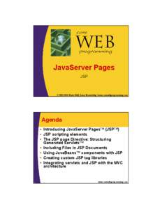 core  Web programming  JavaServer Pages