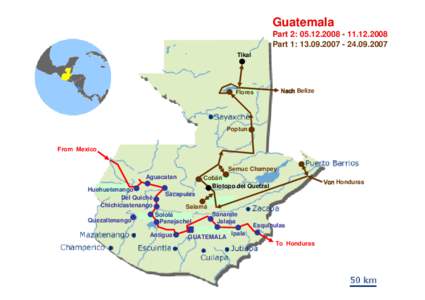 Guatemala Part 2: Part 1: Tikal  Nach Belize
