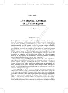 Lloyd: A Companion to Ancient Egypt c01 Final Proof page[removed]:47pm Compositor Name: PDjeapradaban  CHAPTER 1 The Physical Context of Ancient Egypt