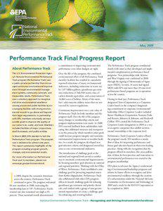 May[removed]Performance Track Final Progress Report