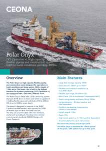 Polar Onyx DP3 (Operation +), High-capacity flexible pipelay and construction vessel built for harsh conditions and deep waters  Overview
