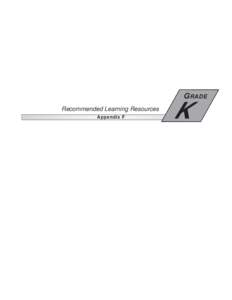 GRADE  Recommended Learning Resources Appendix F  K