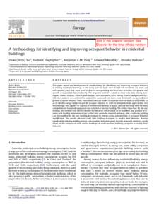 A methodology for identifying and improving occupant behavior in residential buildings
