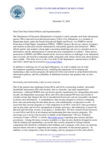 Cover letter to the Department’s annual notices to SEAs and LEAs (PDF)