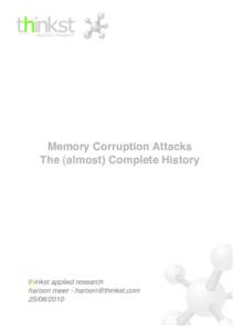 Memory Corruption Attacks The (almost) Complete History thinkst applied research haroon meer