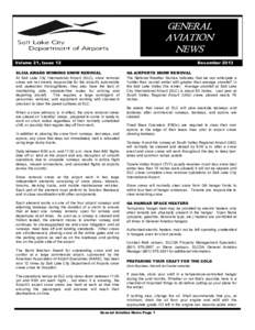 GENERAL AVIATION NEWS Volume 21, Issue 12  December 2013