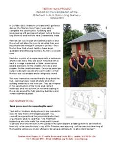 Final report on the 8 retreat huts Oct