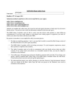 iGEM 2013 Basic Safety Form
