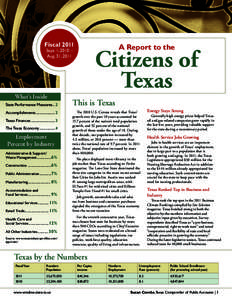 Fiscal[removed]A Report to the Citizens of Texas