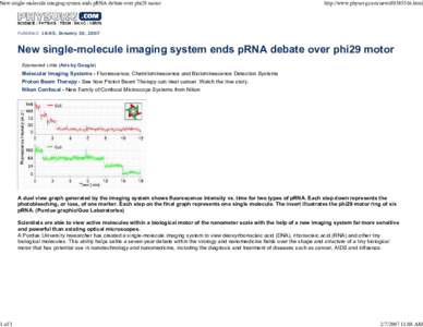 New single-molecule imaging system ends pRNA debate over phi2...