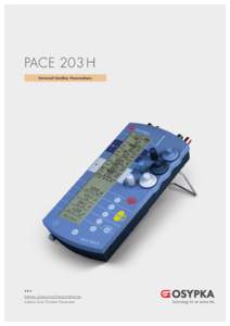 PACE 203 H External Cardiac Pacemakers +++ Externer Zweikammer-Herzschrittmacher External Dual Chamber Pacemaker