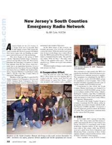 New Jersey’s South Counties Emergency Radio Network By Bill Cole, N2CSA A