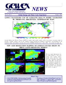 NEWS  World Climate Research Programme (A Programme of WMO, ICSU and IOC)  Vol. 14, No. 3