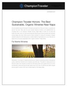 Closing Date: 12-16 Issue 228 NOVEMBERChampion Traveler Honors: The Best