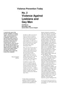 Violence Against Lesbians and Gay Men - VPT 2