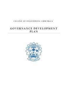 COLLEGE OF ENGINEERING CHERTHALA  GOVERNANCE DEVELOPMENT PLAN  TABLE OF CONTENTS