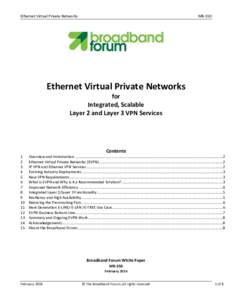 Ethernet Virtual Private Networks  MR-350 Ethernet Virtual Private Networks for