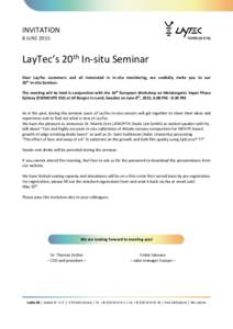 LayTec In-situ Seminar EWMOVPE-XVI Invitation