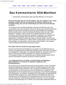 Das Kommentierte SOA-Manifest