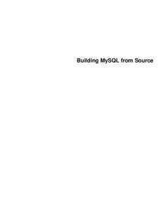 Building MySQL from Source