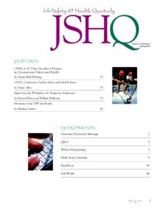 Job Safety & Health Quarterly  JSHQ Volume 12 Number 3 Spring 2001