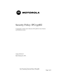 Microsoft Word - 5h - IPCryptR2_Security_Policy - MotApproved.R010017.doc