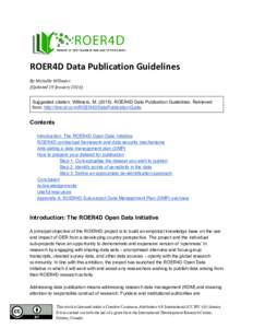      ROER4D Data Publication Guidelines  By Michelle Willmers 