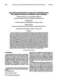 1426  JOURNAL OF APPLIED METEOROLOGY AND CLIMATOLOGY VOLUME 51