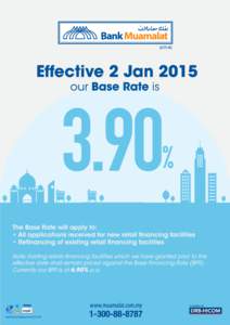 IMPORTANT NOTICE TRANSITION FROM BASE FINANCING RATE (BFR) TO BASE RATE (BR) FOR INDIVIDUAL FINANCING EFFECTIVE 2nd JAN 2015 Dear Valued Customer, In line with Bank Negara Malaysia (“BNM”) guidelines on the Referenc