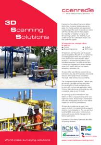 3D Scanning Solutions Engineering Consultancy Coenradie delivers World-Class Surveying Solutions across the