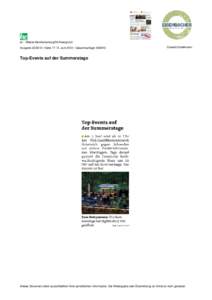 bz - Wiener Bezirkszeitung/09.Alsergrund AusgabeSeiteJuniGesamtauflage: Oswald Schellmann  Top-Events auf der Summerstage