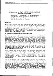 POSTER SESSIONS 17  APPLICATION OF FUZZY MODELS FOR GEOGRAPHICAL INFORMATION SYSTEMS Manusov V.Z .• Patrushev S.B .• Krishnamurthy G. Novosibirsk State Technical University