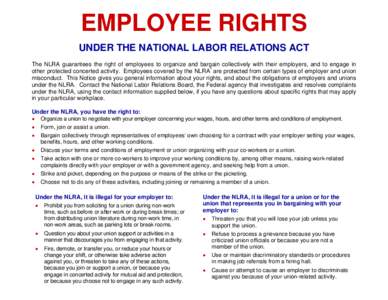 Business / Law / Labour law / Labour relations / United States labor law / New Deal agencies / 74th United States Congress / National Labor Relations Act / National Labor Relations Board / Communications Workers of America / Railway Labor Act / Collective bargaining