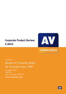 Corporate Product Review: G DATA