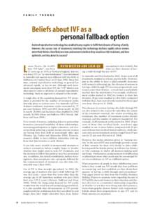 Beliefs about IVF as a personal fallback option.