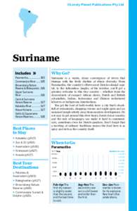 ©Lonely Planet Publications Pty Ltd  Suriname Paramaribo....................920 Commewijne River[removed]Brownsberg Nature