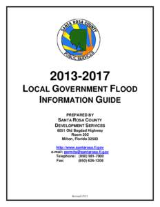 LOCAL GOVERNMENT FLOOD INFORMATION GUIDE PREPARED BY SANTA ROSA COUNTY DEVELOPMENT SERVICES
