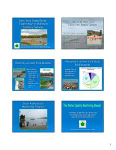 New York State Parks’ Experience with Beach Sanitary Surveys